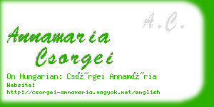 annamaria csorgei business card